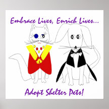 "Adoptez les animaux familiers d'abri… Affiche enr