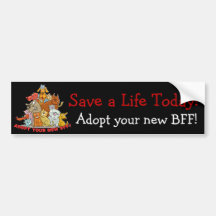 Adoptez votre nouveau BFF ! Adhésif pour pare-choc Autocollant Pour Voiture