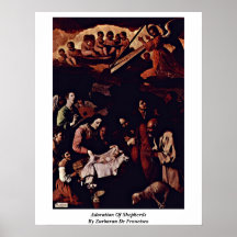 Adoration des bergers par Zurbaran De Francisco Posters
