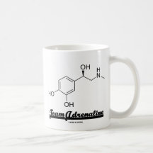 Adrénaline d'équipe (humour chimique de molécule) tasse
