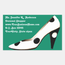 Adresse au détail stylet élégante autocollant rectangulaire