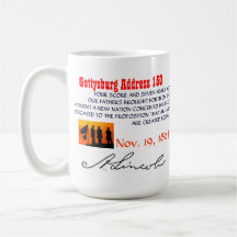 ADRESSE DE GETTYSBURG TASSE À CAFÉ