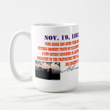 ADRESSE DE GETTYSBURG TASSES À CAFÉ