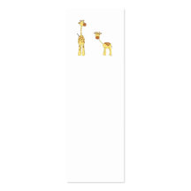 Adulte et girafe de bébé. Bande dessinée Cartes De Visite Personnelles