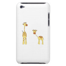 Adulte et girafe de bébé. Bande dessinée Étuis iPod Touch