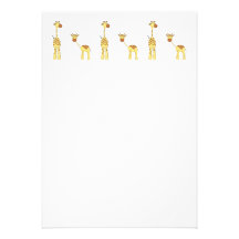 Adulte et girafe de bébé. Bande dessinée Cartons D'invitation