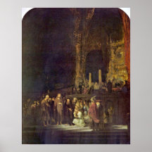 Adultère rentré par femme par Rembrandt Van Rijn Posters