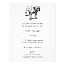 Affaires de chien de bouledogue invitation personnalisée