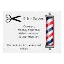 affaires de coiffeur modèle de carte de visite