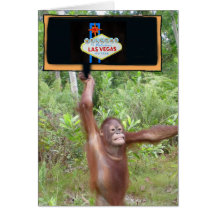 Affaires de singe de Las Vegas - partie de Bachelo Cartes De Vœux