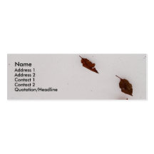 affaires maigres de carte de neige de nature d'hiv carte de visite