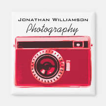 Affaires rouges de photographie d'appareil-photo d magnets pour réfrigérateur