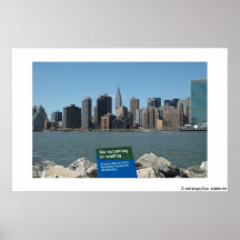 Affiche 16 x 11 de satire d'horizon de Manhattan