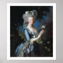 Affiche 1783 vintage d'art de la Reine Marie Antoi