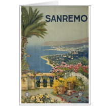 Affiche 1920 de Sanremo Carte De Vœux