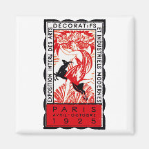 Affiche 1925 d'art déco de Paris Aimants