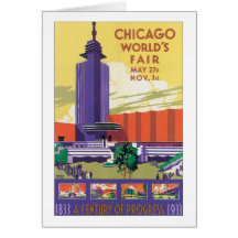 Affiche 1933 de l'Exposition universelle de Chicag Cartes De Vœux