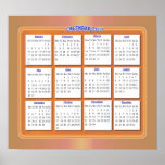 Affiche 2011 de style campagnard de calendrier