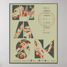 Affiche #3 de concert de masque