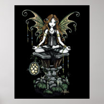Affiche "ambre" de fée de nature de Lotus
