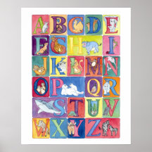 Affiche animale d'alphabet
