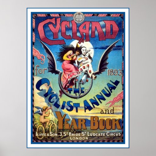 Affiche : Annonce vintage de bicyclette - livre d'