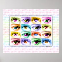 Affiche, art - yeux d'art de bruit