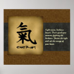 Affiche asiatique de coutume de citation de Chi d'