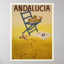 Affiche avec la copie vintage de l'Espagne