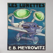 Affiche avec la copie vintage des lunettes de Les