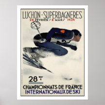 Affiche avec l'affiche fraîche de ski de France