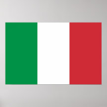 Affiche avec le drapeau de l'Italie