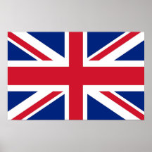 Affiche avec le drapeau du Royaume-Uni
