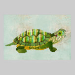 Affiche azurée d'art de tortue de jade posters