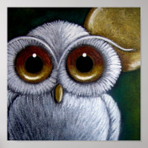 Affiche BLANCHE de HIBOU de MILOU d'IMAGINAIRE