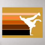 Affiche blanche d'orgn de gradient de BBOY