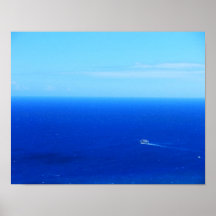 Affiche bleue d'océan