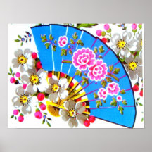 Affiche chinoise de bonne chance de fan