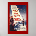 Affiche classique de film "plan 9 d'espace extra-a