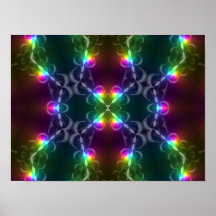 Affiche colorée de lumières