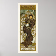 Affiche/copie : Mucha - Lorenzaccio - art Nouveau