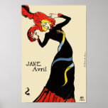 Affiche/copie :  Toulouse Lautrec - Jane Avril