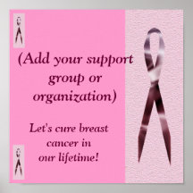 Affiche customisée de conscience de cancer du sein