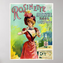 Affiche d'absinthe de Rosinette