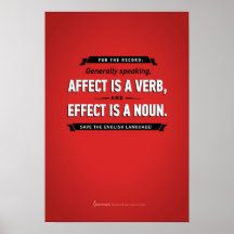 Affiche d'affect/effet de Grammarly