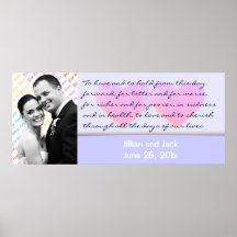 Affiche d'affichage de voeux de MARIAGE de coeurs 