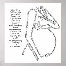 Affiche d'affirmations de naissance