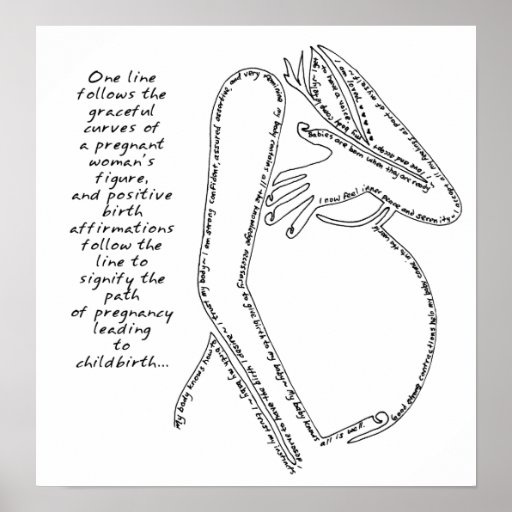 Affiche d'affirmations de naissance