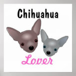 Affiche d'amant de chiwawa