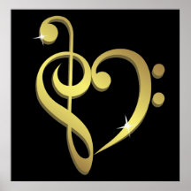 Affiche d'amour de musique